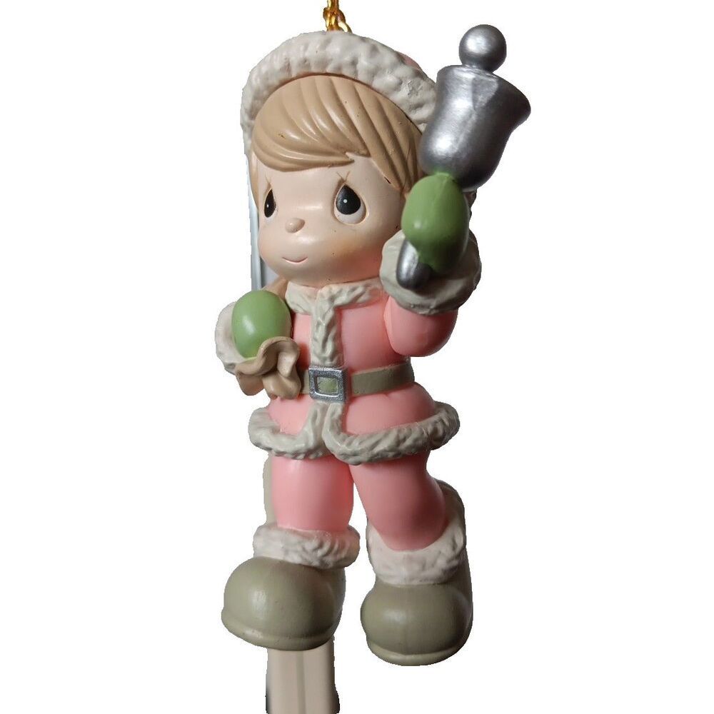 Precious Moment 1995 Home For The Holidays Boy with Bell and Sack of Toys Santa